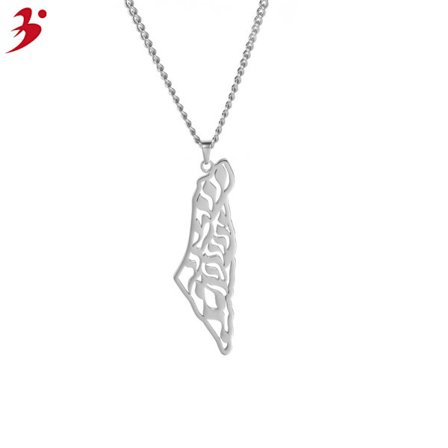New necklace Palestine territory stainless steel men's and women's titanium steel necklace