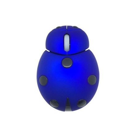 Trådlös Beetle Mouse Tecknad Djurmus BLÅ
