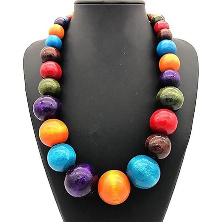 Bling Beads Halsband för Män Kvinnor Kedja Chunky Halsband Statement Hip Hop Smycken