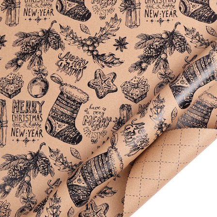 Julklappspapper strumpor mönster papper (43CMX 300CM)