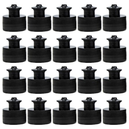 10 stk. sportsflaske erstatningslåg tryk-træk låg vandflaske erstatningslåg Sort