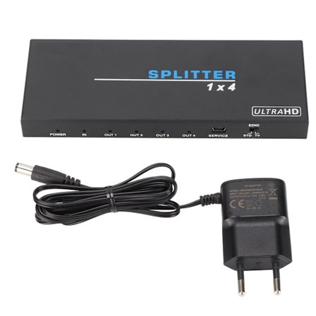 1 til 4 HDMI Splitter 4K 18Gbps HD Multimedia Interface 2.0 Video Switcher EU Plugg