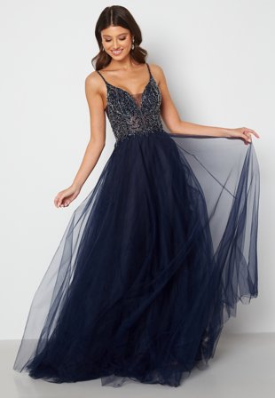 Christian Koehlert Tulle Evening Dress Twilight Blue Vaatteet
