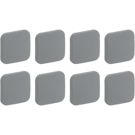 Väggskydd Dörrstopp, 8-pack Mjuka Silikon Dörrhandtagsbuffertar, Självhäftande Fyrkantigt Dörrknoppsskydd kompatibelt Hemmakontor, Grå