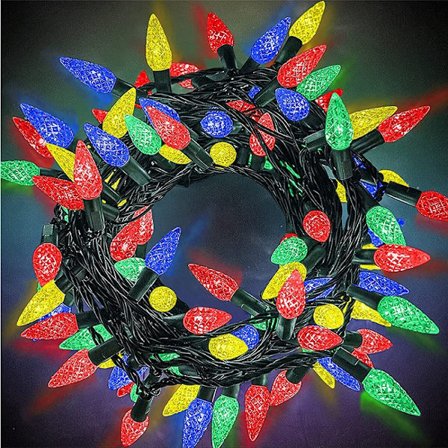 Halloween ljusslinga, 16,4 fot 50 LED C6 batteridriven 8 lägen