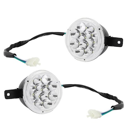 2 ST 12V LED Vänster Höger Strålkastare för Bull Farm Quad Dirt Bike ATV 150cc 250cc