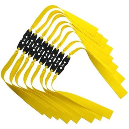 8 stk. Udskiftningselastikker til slangebøsse, flad elastik, jagt, elastisk bungee-snor (tykkelse 0,75 mm)