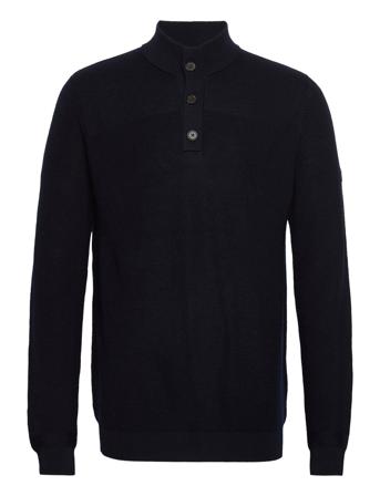 Bs Elliot Regular Fit Knitwear Knitwear Half Zip Pullover Svart Bruun & Stengade