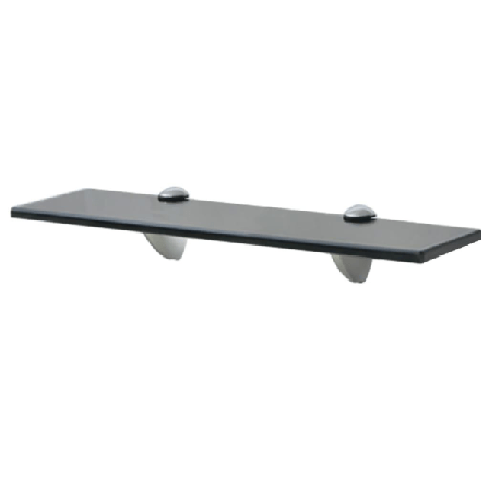 Vidaxl Svävande Hyllor 2 St Glas 40x10 Cm 8 Mm Svart