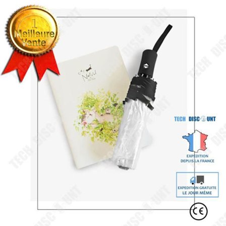 Paraply - TD - Fällbar - Transparent - Nylon 190T - 3 vikningar - Manuell