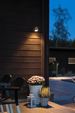 Jotex - TRIESTE vegglampe Mørk grå - Kjøp Utebelysning hos Jotex