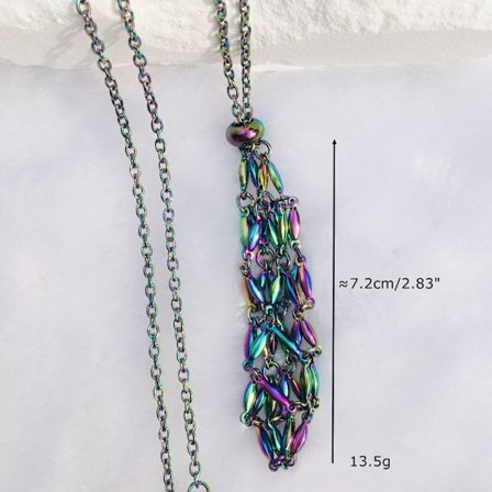 Crystal Holder Cage Halskæde Crystal Net Metal Halskæde L