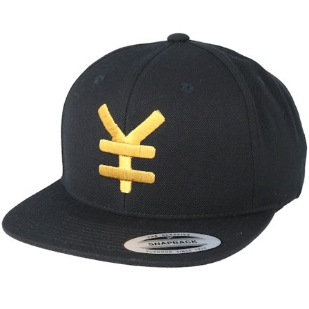 Yapan - Yen Black/Gold Snapback Snapback Black Cap - @ Hatstore