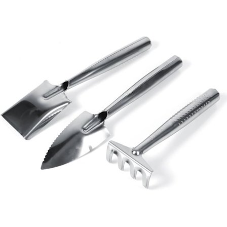 3-delars Set Mini Trädgårdsplantkruka Verktyg Liten Spade Räfsa Gar