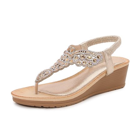 Sommersandaler til kvinder 2025 Boho Chic - Platform med Rhinestones