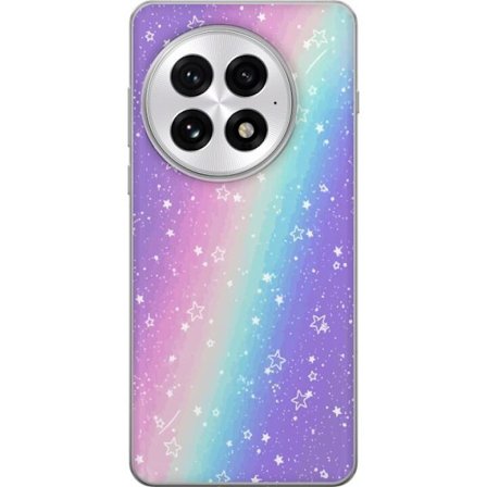 Kompatibel Mobilcover til OnePlus 13 Rainbow-farvet pastelbaggrund med hvide stjerner og glitrende prikker i blød overgang