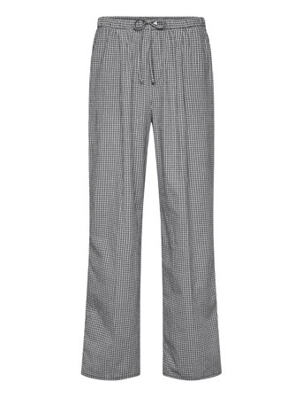 Weekday Loose Checked Trousers - Black - 54