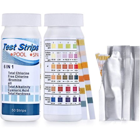 2 kpl 6 IN 1 -testiliuskat uima-altaalle ja kylpylälle, veden testiliuska