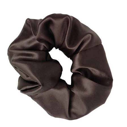 /EA/One Piece Sort Silke Scrunchie Hårringe Dame Hår Elastik Holder