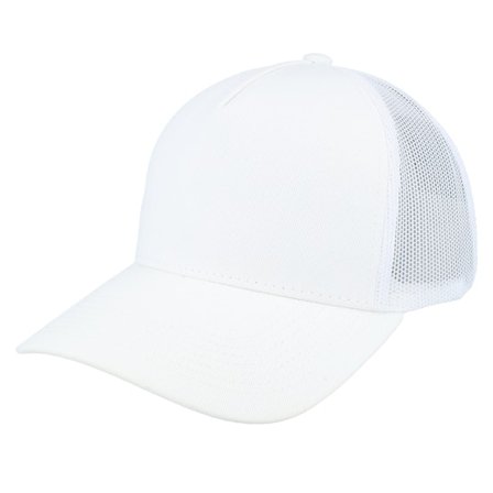 Equip - Weiss trucker Cap - Blank White A-frame Trucker @ Hatstore