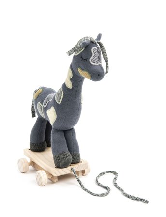 Pull Along Giraffe, Multi Boy Patterned Smallstuff