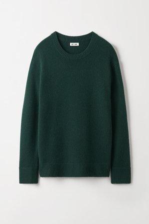 Soft Goat - Men's Relaxed Fit O-neck - Men cashmere sweater - M - Pine