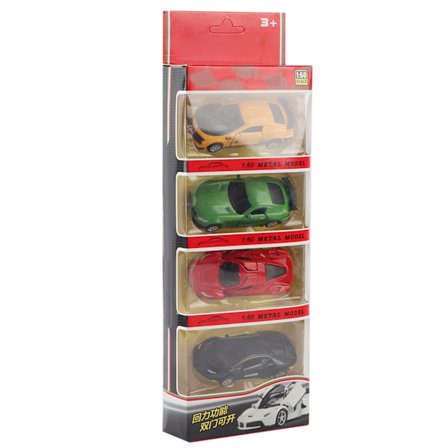 Legetøjsbil i legering med tilbagetræk og døre, der kan åbnes, til børn