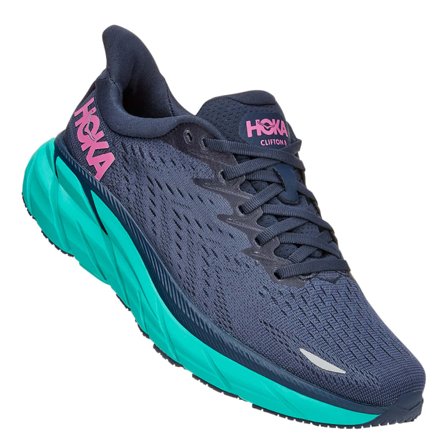 Hoka One One Women's Clifton 8 Wide Women Running shoes Blue 36