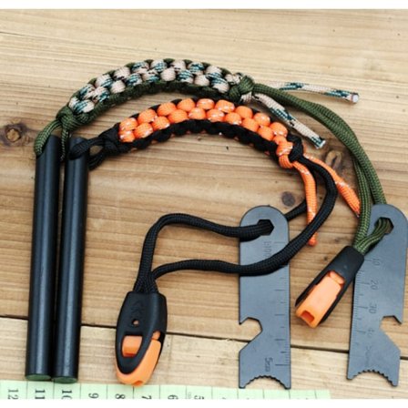 2 kpl monitoiminen piikivi erämaaselviytymiseen magnesium-sytytin ulkotyökalut retkeily sytytin