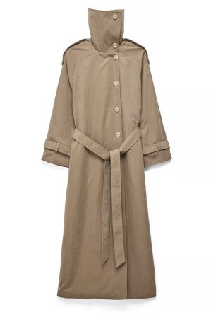 Lovisa Worge x NA-KD High Neck Belted Trenchcoat - Trenchcoats - Beige - EU 36