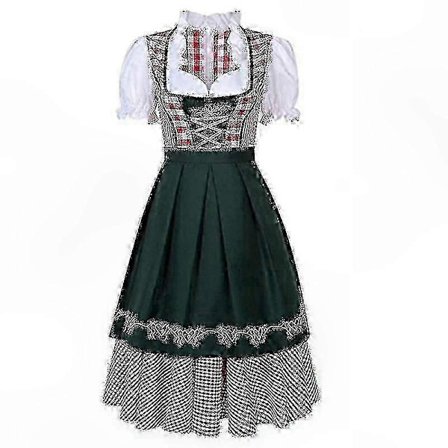 Klassisk Oktoberfest-antrekk for kvinner Tradisjonell Dirndl-kjole med forkle for kostymefester Tilgjengelig i Xs-6xl pluss størrelse