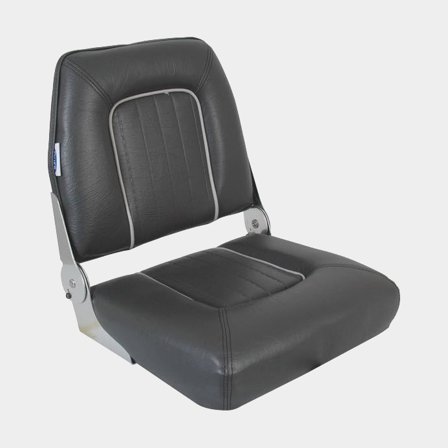 Kantelbare bootstoel ESM Standard, 48 x 42 x 38 cm, donkergrijs met lichtgrijze details