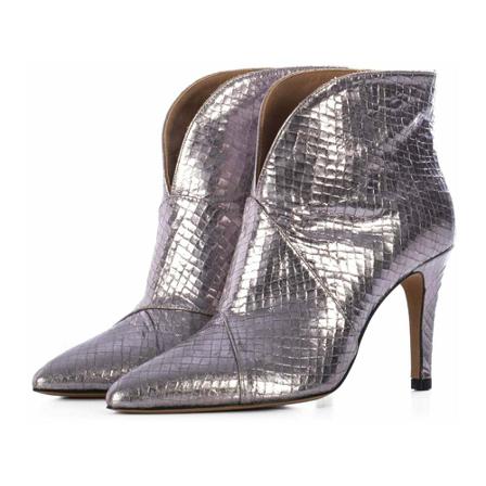 Toral Textured Mauve Leather Ankle Støvler Grå, Dame, Størrelse: 41 EU