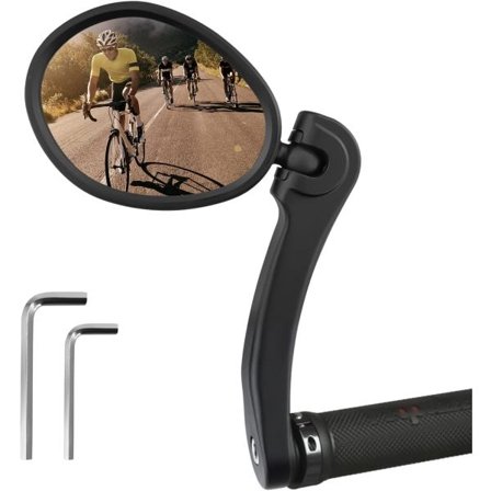 Sykkelspeil, 360° roterende sykkelspeil for 16-22 mm styre, HD