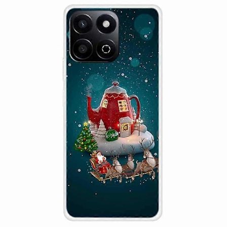 TPU-puhelinkotelo Honor Play 60 Plus 5G/200 Smart 5G/Play 9T/X7c 4G -malleille, juhlava joulukuvio