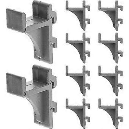 10-pack Kylskåpsfryshylla Clips - Plaststödklämmor med klämma för fryshyllor