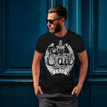 We Will Sail Away Slogan Men Blackt-shirt