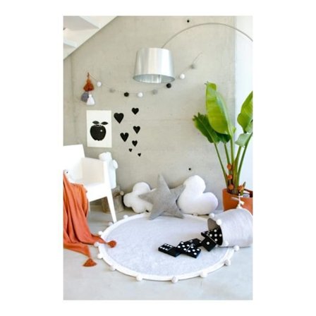 Rund barnmatta - DELADECO - Bubbly Lorena Canals - Ø 120cm - 100% Bomull - Grå