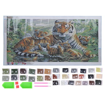 Korsstygnsbroderi Vattentät Ekovänlig Livfull Borr Strassmålning för Heminredning Konst Hantverk 100x50cm