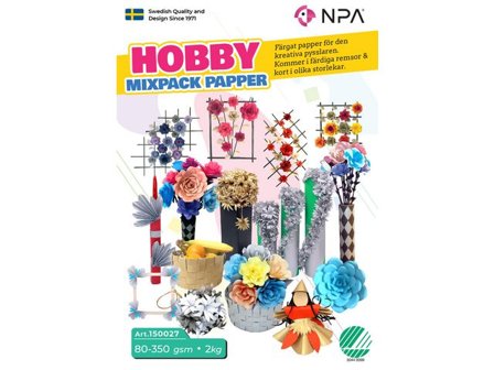 Hobby papper mix 80-350gr 2kg - Lyreco - Skola och förskola - Hobbypapper - Kartong