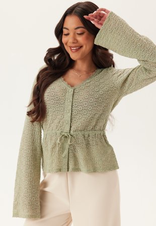 Happy Holly-Peplum Lace Cardigan-36/38