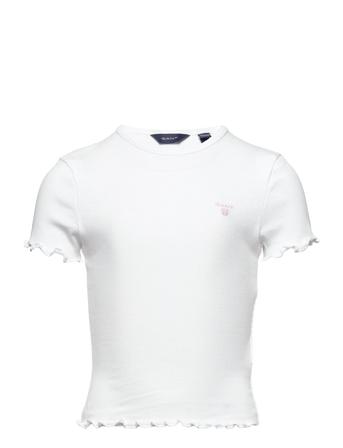D2. Rib Top T-shirt Hvid GANT