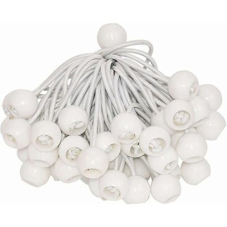 50 stk Elastiske Ball Bungee-snører, Presenningstrammer for Gazebo, Camping, Teltsnører, Gardinforlengelsessele, 15 cm