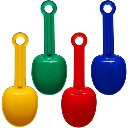 6,5" Runde Sandspader i Plast Kompatible med Barnebursdagsgaver - 4-pakning