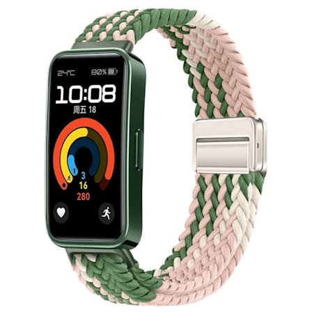 Nylonflätat armband för Huawei Band 10 9 8 Justerbart magnetspänne Armbandsur Huanwei Band 10/9/8 Tillbehör correa