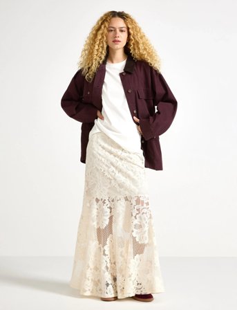 Lindex Maxi Skjørt I Blonde - Cream - L