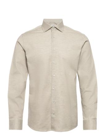 Bs Nick Slim Fit Shirt Skjorta Casual Beige Bruun & Stengade