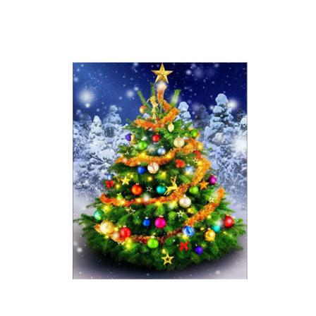 12x16inch Christmas Serie Diamond Painting Julgranbjörn