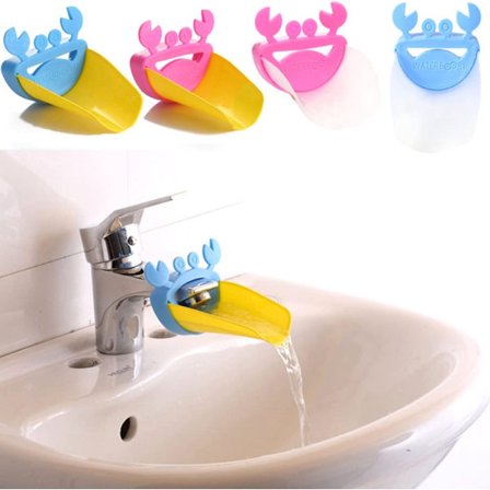 Ny baderomsvask kranforlenger søt krabbeform for barn K