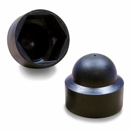 100 stycken - M8 skyddande skruvmutterskydd 13 mm nyckel - SVART plast
